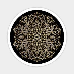 Nature Mandala in Gold Magnet